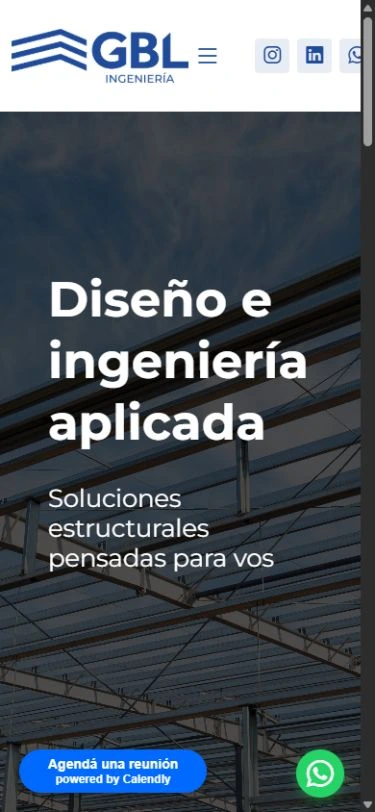 GBL Ingeniería: sitio público en un celular